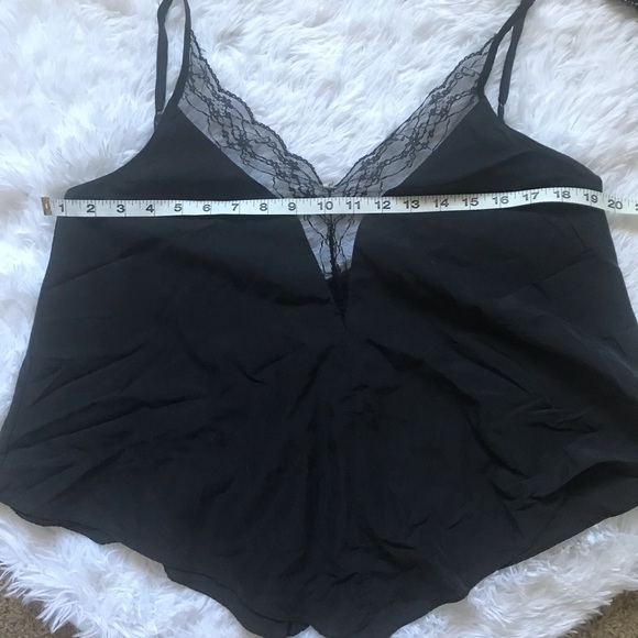Zara TRF Collection Small Black Lace Trim Cropped Camisole - Picture 4 of 8